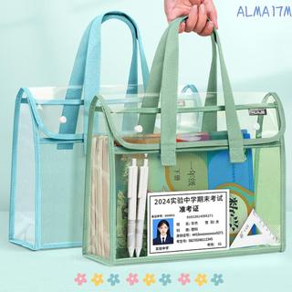 Túi đựng hồ sơ trong suốt ALMA1, Túi xách thử nghiệm đa chức năng dung tích lớn, Túi lưu trữ dữ liệu PVC dày di động Đồ dùng văn phòng trường học