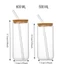 Cốc hình lon thủy tinh DONOVANQQ, Cốc uống nước thủy tinh chống tràn 500 / 600 ML, Thời trang có ống hút và nắp Cốc thủy tinh chịu nhiệt trong suốt Mùa hè