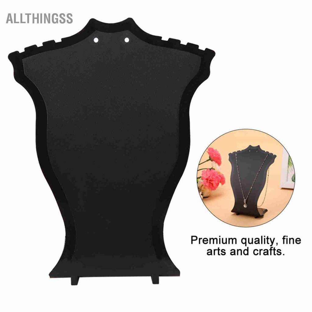 Allthingss Semme Jewelry Bust Display Stands For ewelry Vòng cổ Giá đỡ bán lẻ cho các phụ kiện Dây chuyền Chuỗi vòng tay (Đen)