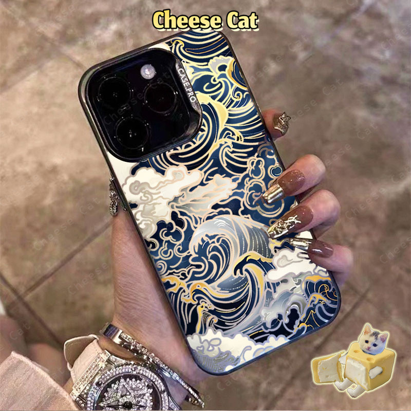 Ốp Lưng Điện Thoại Núi Và Biển Cuộn Nghệ Thuật Thiêng Liêng Cho iPhone Xs XR 11 12 13 14 15 16 17 Pro Max Vỏ Điện Thoại