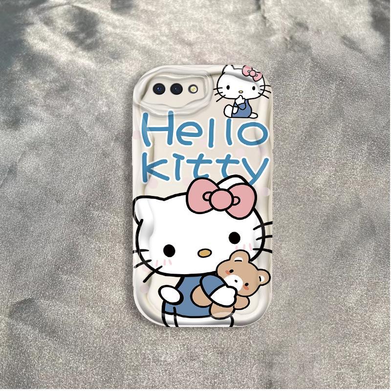 Thích hợp cho OPPO A3S A12E A1K AX5 Realme C2 Bảo vệ 3D TPU mềm Kitty Rilakkuma Vỏ điện thoại chống sốc