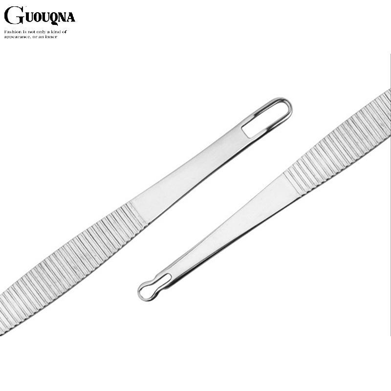 GUOUQNA 1PC Double Headed Blahead Remover Cleaner Acne Thép không gỉ Blemish Needle Spot Extractor Dụng cụ chăm sóc da BASL