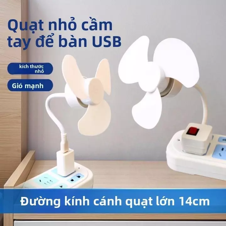 Quạt USB - Quạt Mini Gắn Đui Đèn E27 - Quạt Mini Sạc Dự Phòng Cho Học Sinh Quạt Trần Mini 3 Cánh Làm Mát