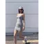 Pure Desire Sling Hot Girl Slim-fit Slimmer Look Phong Cách Mới Nhỏ Skinny Váy Đen Váy Ngắn