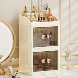 Hộp Bảo Quản Mỹ Phẩm Ánh Sáng Hộ Gia Đình Sang Trọng Để Bàn Tủ Quần Áo Chăm Sóc Da Sản Phẩm Mặt nạ Chống Bụi Ngăn Kéo Sắp Xếp Kệ GF2G