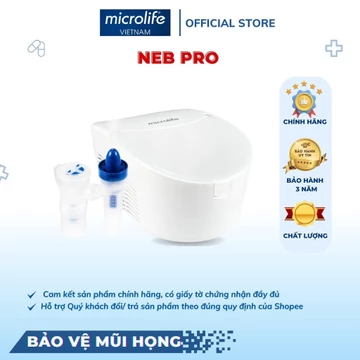 Máy Xông Mũi Họng MICROLIFE NEB PRO 2 in 1 Xông Và Rửa Sạch Khoang Mũi BH 3 năm VT