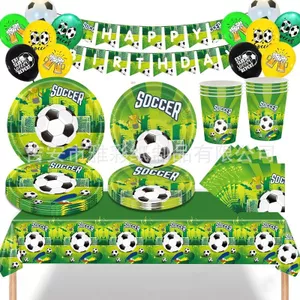 YHMBY1314 Phong Cách Mới World Cup Bóng Đá Chủ Đề Tiệc Trẻ Em Người Lớn Bóng Đá Địa Điểm Trang Trí Khăn Trải Bàn