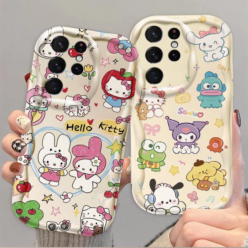 Thích hợp cho Samsung S20 S21 S22 S23 S24 S25 S26 + FE Plus Ultra 3D Bảo vệ TPU mềm Khủng long dễ thương Vỏ điện thoại chống sốc