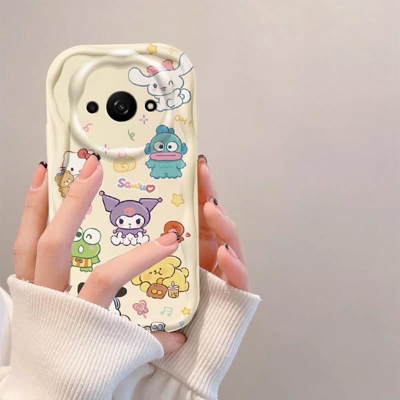 Thích hợp cho Redmi A3 / POCO C61 4G 3D Girls Soft TPU Vỏ điện thoại chống sốc khủng long dễ thương