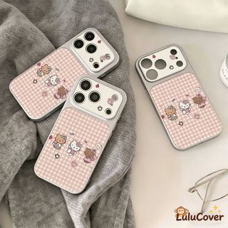Ốp Lưng Họa Tiết Da Hello Kitty Dễ Thương Lưới Màu Hồng Cho Honor X9D X9C Smart X9B X9A X8D X8C X8B X8A X7D X7C X7B X7A X7 X6D X6S X6C X6B X6A X6 5G 4G Vỏ Mèo Ngọt Ngào Đơn Giản Bé Gái