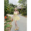 ĐẦM KẺ THÊU NƠ 2 DÂY VIỀN REN XOÈ BYJOLIE