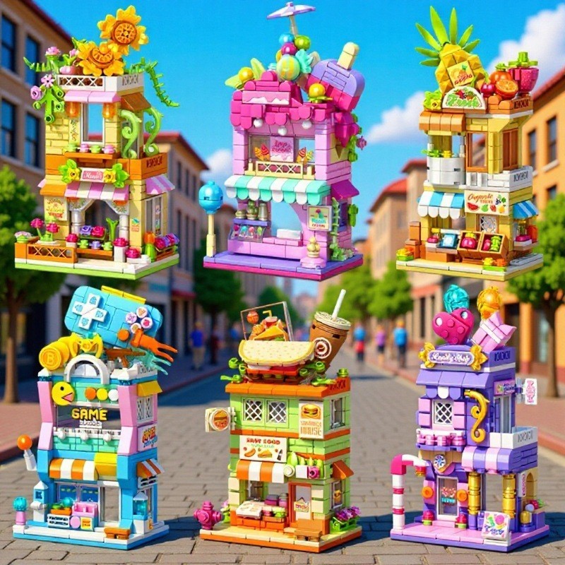 Tương thích với Lego Doll Magic House Khối xây dựng hạt nhỏ Street View ...