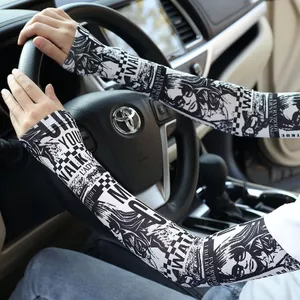 Mùa Hè Băng Lụa Chống Nắng Tay Hợp Thời Trang Nam Mỏng Ngoài Trời Lái Xe Tay Bảo Vệ Tay Nữ Dài Rời Hoa Cánh Tay