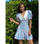 In Ve Áo Thời Trang Mini Đầm Nữ Tay Ngắn Chắp Vá Tương Phản Thanh Lịch Mùa Hè Đầm Bodycon Nữ