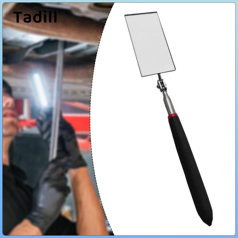 Gương kiểm tra bằng kính thiên văn được trang bị bằng thép không gỉ Tay cầm có thể điều chỉnh Bề mặt gương tròn xoay 360 độ bền và di động cho thợ cơ khí S