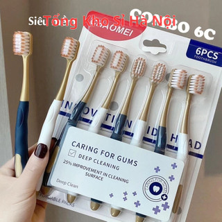 Combo 6 bàn chải đánh răng hàng nội địa Trung lông mềm, chải siêu êm
