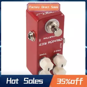 Bàn đạp hiệu ứng đàn guitar mini Crunch Red Distortion Bàn đạp đàn guitar True Bypass Full Metal Shell