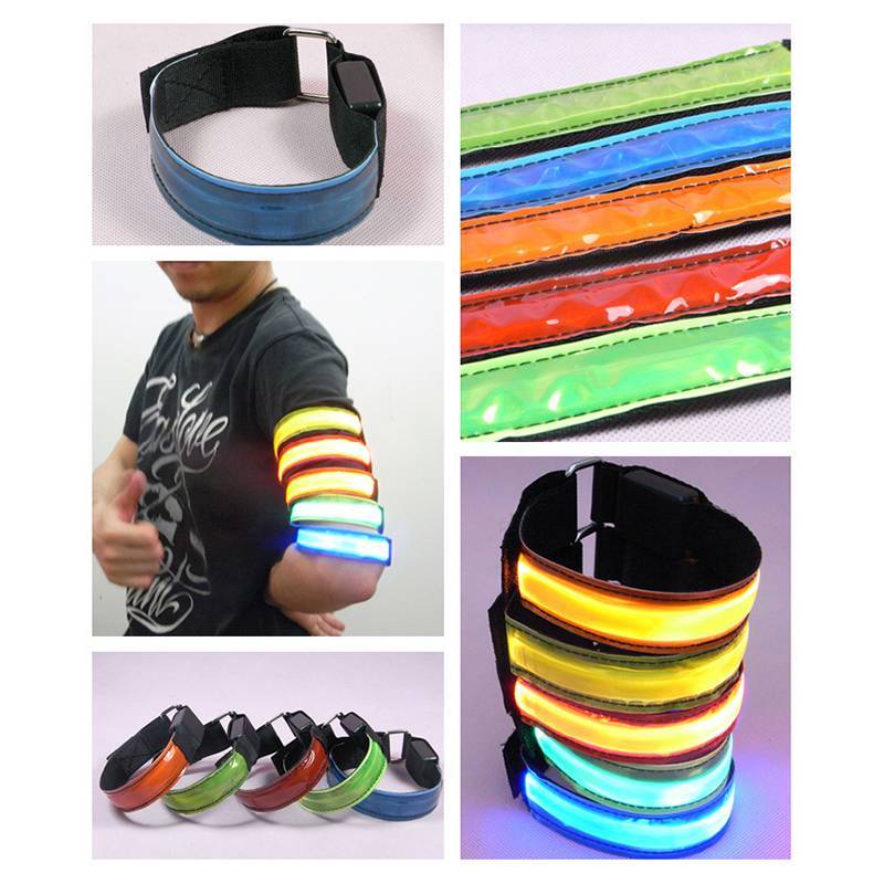 Dây đeo tay phát sáng với đèn LED dành cho chạy bộ ban đêm - An toàn và dễ dàng sạc bằng USB