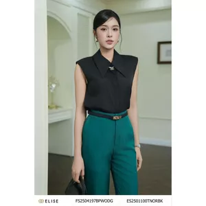 Áo Sơ mi sát nách đệm vai thiết kế Elise ES2501100TNORBK
