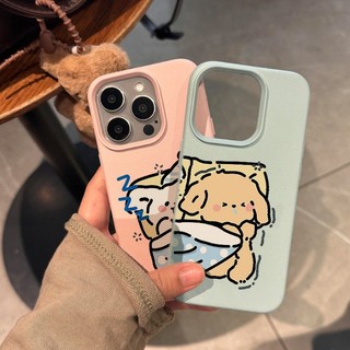 DànhCho IPhone 17 16 15 14 13 12 11ProMax XR XS Max 7Plus Dễ thương dòng Puppy cặp vợ chồng trường hợp điện thoại