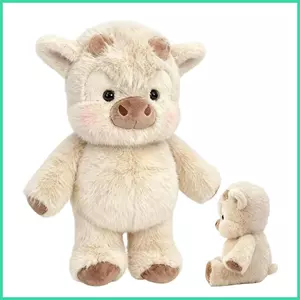 Sang Trọng Động Vật 23,6 Inch Mềm Mại Thực Tế Đồng Hành Sang Trọng Bò Chạy Bộ Búp Bê Cho Bé Trai Bé Gái Thanh Thiếu Niên Bạn Bè sonlekvn