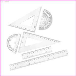 School Geometry Tool Set with Straight Ruler Set Square Protractor for Student