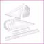 School Geometry Tool Set with Straight Ruler Set Square Protractor for Student