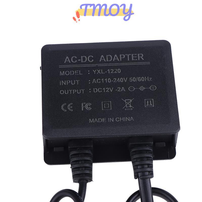 TMOY DC 12V 2A Camera Quan Sát Bộ Chuyển Đổi Nguồn Điện Ngoài Trời Chống Nước Nguồn Điện EU Cắm Adapter Quan Sát An Ninh Giám Sát Camera Sạc TMOY