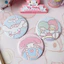 【Roshy】Gương nhỏ hình trái tim Melody Girl Gương tròn nhỏ sáng tạo Gương cầm tay hoạt hình Sanrio