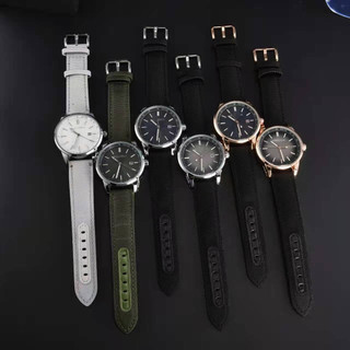 Nam Cổ Điển Dạ Quang Đồng Hồ Thạch Anh Tối Giản Kinh Doanh Analog Đồng Hồ Đeo Tay Nylon Dây Đeo Vải Nam Hàng Ngày Đồng Hồ