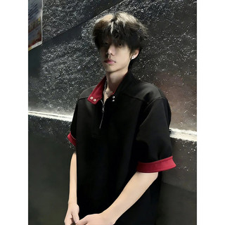 Nam Nữ Áo Polo Retro Streetwear Half-Zip, Chất Lượng Cao