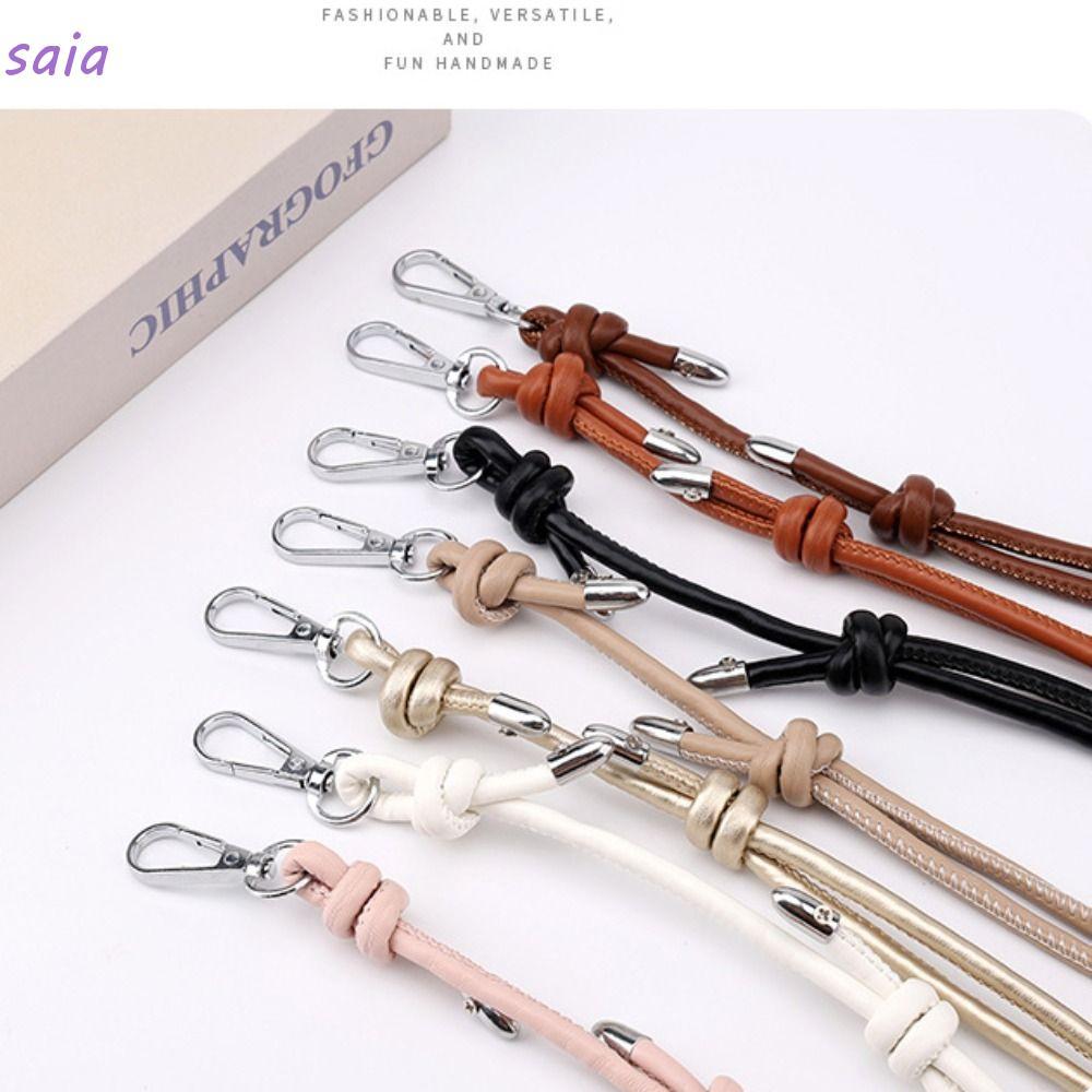 Dây Đeo Vai Da SAIA, Dây Đeo Túi Màu Trơn Có Thể Điều Chỉnh, Da PU DIY Thay Thế Túi Xách Chống Thấm Nước Thắt Lưng Nữ Bé Gái