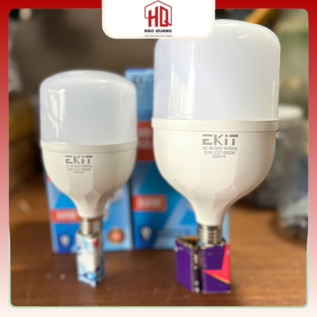 Bóng Đèn LED EKIT 30W / 50W Siêu Sáng E27 – Tiết Kiệm Điện, Ánh Sáng Trắng 6500K, Tuổi Thọ Cao