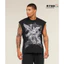 Gym Tank Top Không Tay Dáng Rộng Thoải Mái, Họa Tiết Đường Phố Trendy