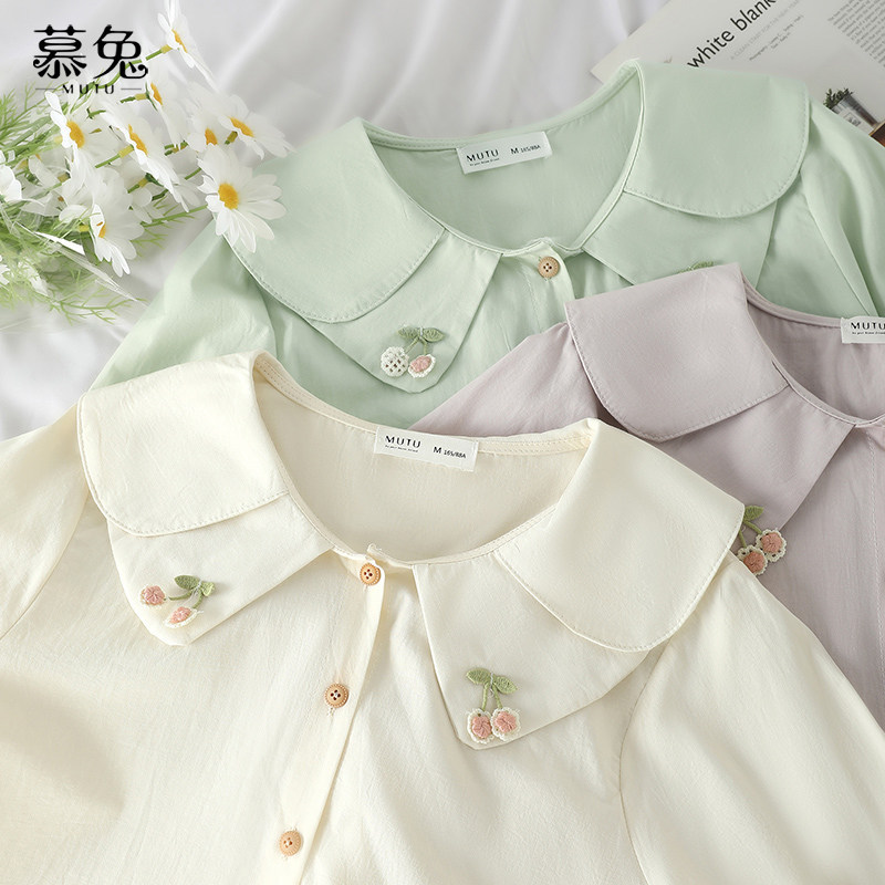 Mutu Pháp Áo Sơ Mi Hai Lớp Ngọt Ngào Cho Nữ, Thiết Kế Độc Đáo, Phù Hợp Mùa Hè