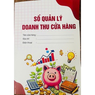 Com bo 5 CUỐN  SỔ QUẢN LÝ DOANH THU CỬA HÀNG   khổ A4 ( CÓ LẺ)  ĐÓNG KEO NHIỆT