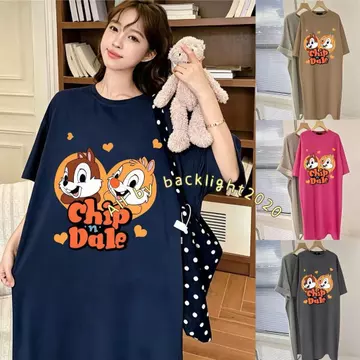 Bộ Đồ Ngủ Ngắn Bộ Đồ Ngủ Đầm Chip 'n' Dale Pocket 4XL KT Bộ Đồ Ngủ Rời Size Lớn Loungewear Váy Ngủ Một Mảnh Bộ Đồ Ngủ Nhà Bộ Đồ Ngủ Có Thể Mặc Váy Bên Ngoài