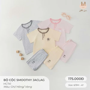 BỘ CỘC VẢI SỢI TRE JACLAG[ SIÊU MỀM, MÁT, MỊN CO DÃN VÀ THẤM HÚT TỐT] SZ 6/9M-4Y (HCT41)