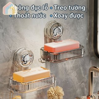 Giá đỡ xà phòng treo tường Giá xả vòi hoa sen Không cần khoan chân không Silicone ABS Bồn rửa phòng tắm Nhà bếp