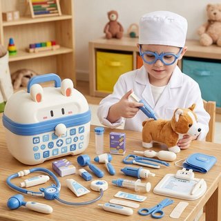 Bộ Đồ Chơi Bác Sĩ Trẻ Em Nhựa ABS 40 Chiếc Bộ Y Tế Giả Vờ Vai Trò Chơi Đồ Chơi Giáo Dục