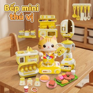 Trẻ Em Nhà Bếp Playset Mini Đồ Chơi Nấu Ăn Thực Tế Giả Vờ Thực Phẩm Học Tập Kỹ Năng Sống Vai Trò Chơi