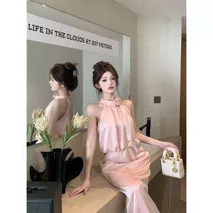 Bộ Đồ Pháp Cao Cấp gồm Áo Vest Không Tay và Váy Two-Piece Thiết Kế Hiện Đại