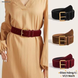 Thắt lưng IDEANEST da lộn, thiết kế sang trọng, phù hợp nữ công sở