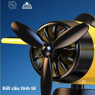 Trang trí máy bay ô tô chạy bằng năng lượng mặt trời ABS Cánh quạt xoay Trang trí bảng điều khiển Im lặng Nhãn dán 3M