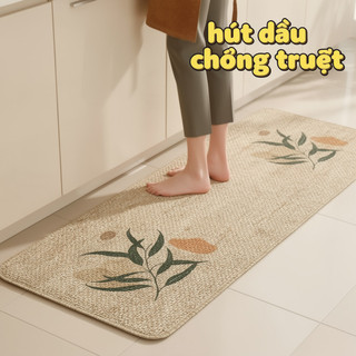 Thảm nhà bếp Nhật Bản Diatomite Thấm hút chống trượt Tấm lót silicon nhanh khô có thể giặt được