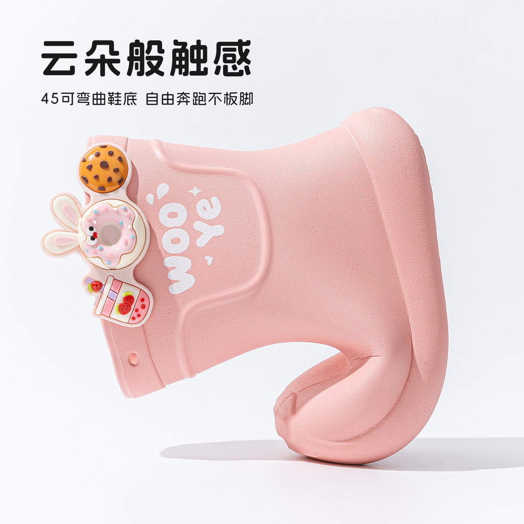 Giày đi mưa trẻ em Mẫu giáo dễ thương Giày nước ngoài trời cho bé Giày cao su chống trượt chống thấm nước
