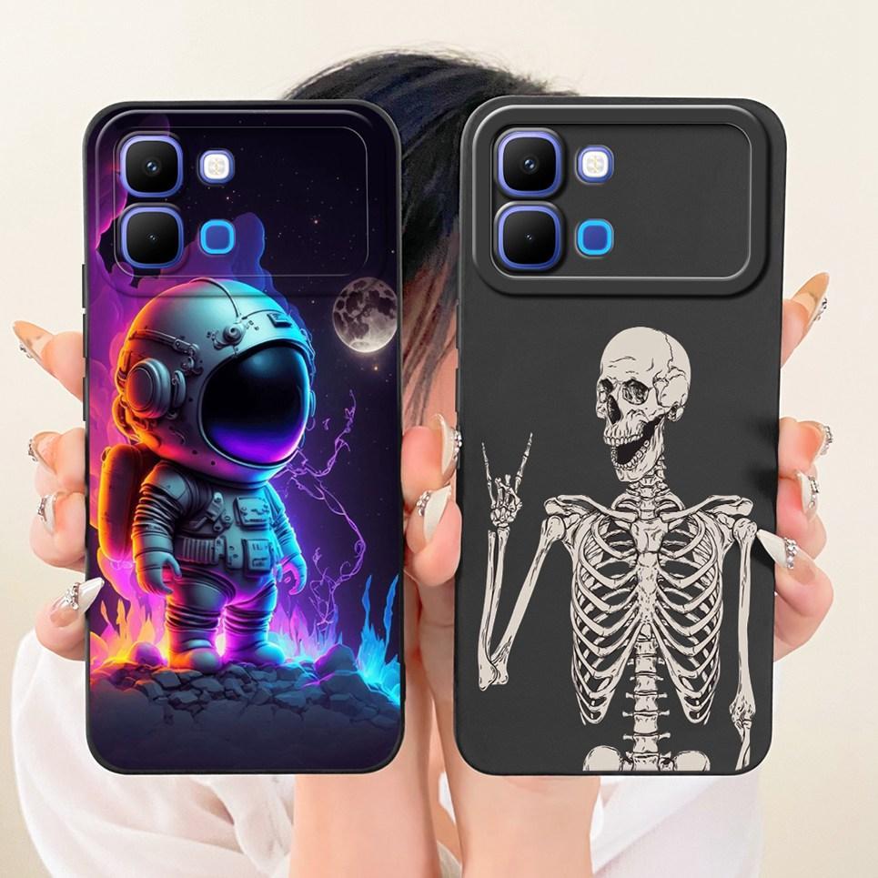 Dành Cho Infinix Note Edge 5G X6887 Vỏ Điện Thoại Hoạt Hình Gấu Trúc Thỏ Phi Hành Gia Họa Tiết Mèo Vỏ Silicon Lỏng Chống Sốc Ốp Lưng