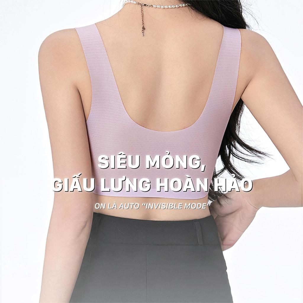 Áo Lót Bra Không Mắc Cài Bản Lưng To Siêu Tàng Hình Giảm Áp Lực Cho V1 To Unilove Siêu Mỏng Mát 217