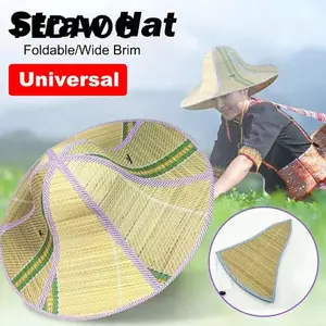 Mũ đi biển FEDAOG vành rộng từ rơm, gấp gọn dễ dàng, phù hợp cả nam và nữ