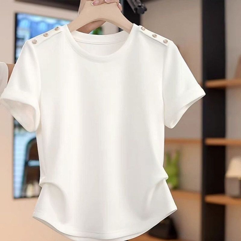 Áo thun mùa hè tay ngắn thời trang mới dáng rộng thường ngày dành cho nữ